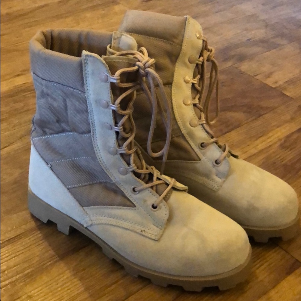 Men’s Tan Combat Tactical Boots Size 11